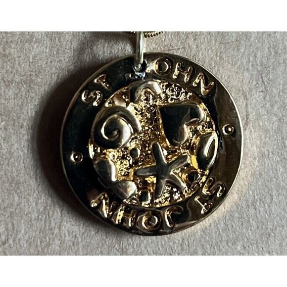 Upcycled Authentic St John ZipperPull/Charm On Chain Handmade Necklace Shells - Picture 2 of 8